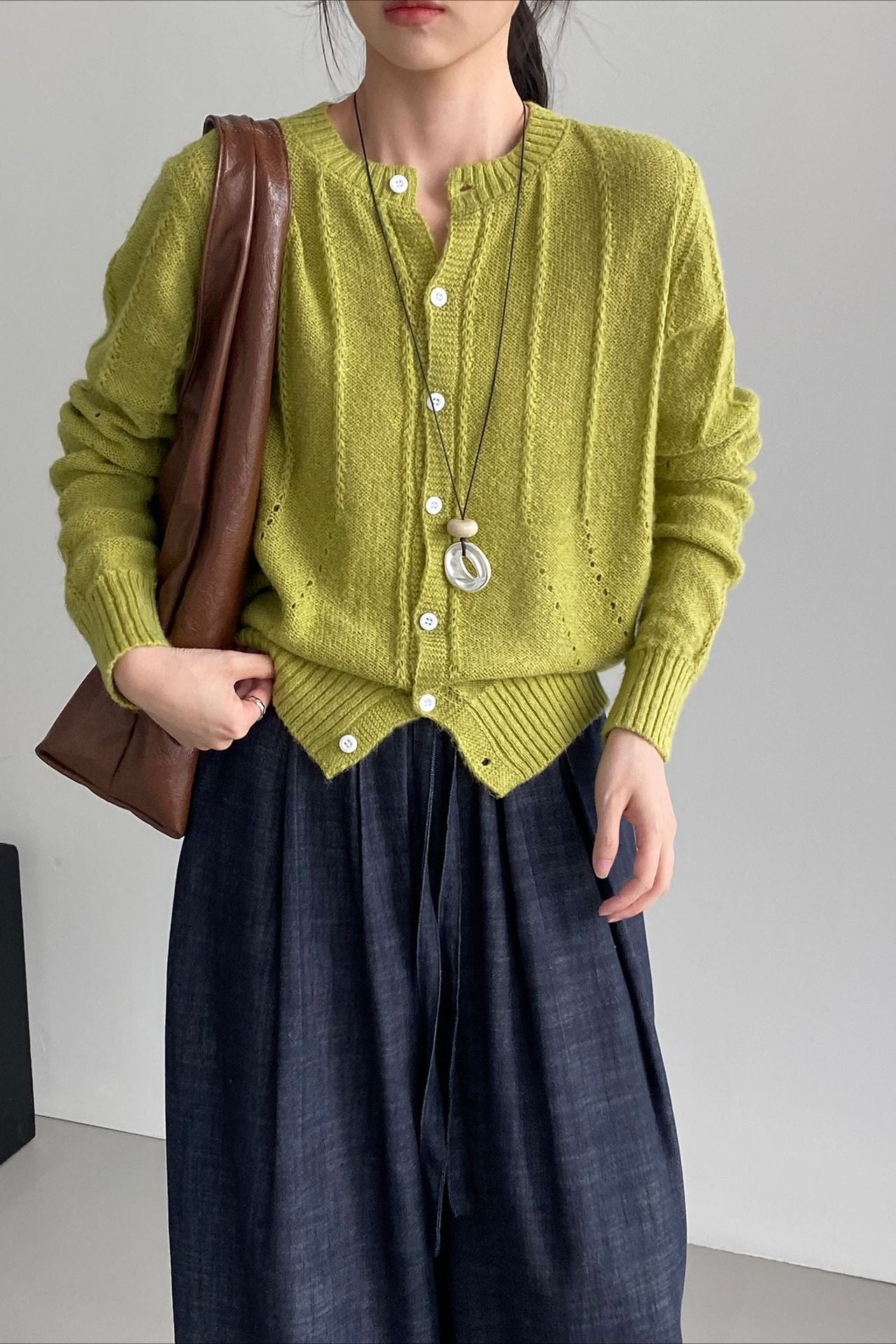 Elegant Wool Knit Cardigan for Cozy Layering and Style