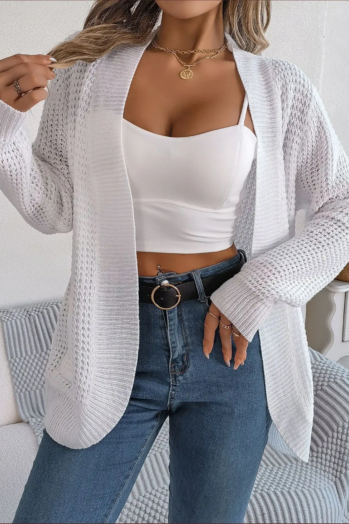Loose Knit Pocket Cardigan