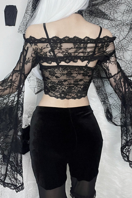 Dark Style Mesh Panel Knit Cardigan for Effortless Chic