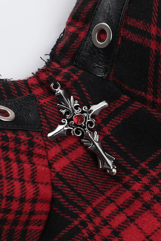 Gothic Plaid Padded Corset Top