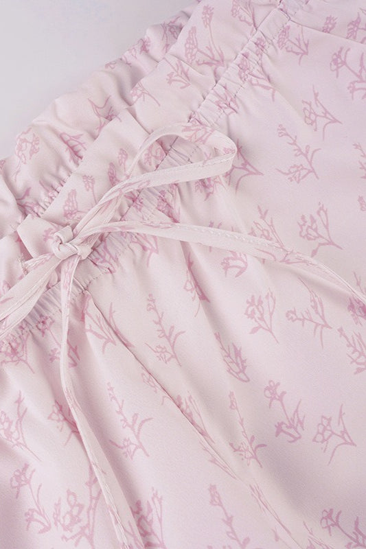 Vintage Floral Wide-Leg Pants