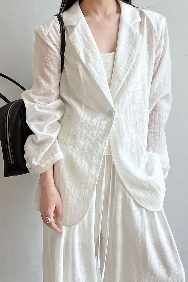 Lightweight Linen-Look Blazer 7