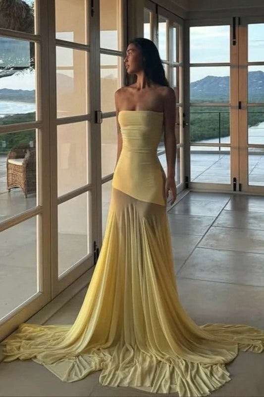 Bardot Strapless High Waist Slim Formal Dress