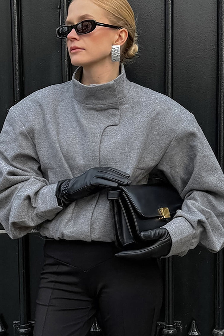 Stylish Short Wool Blend Coat for Chic Winter Elegance