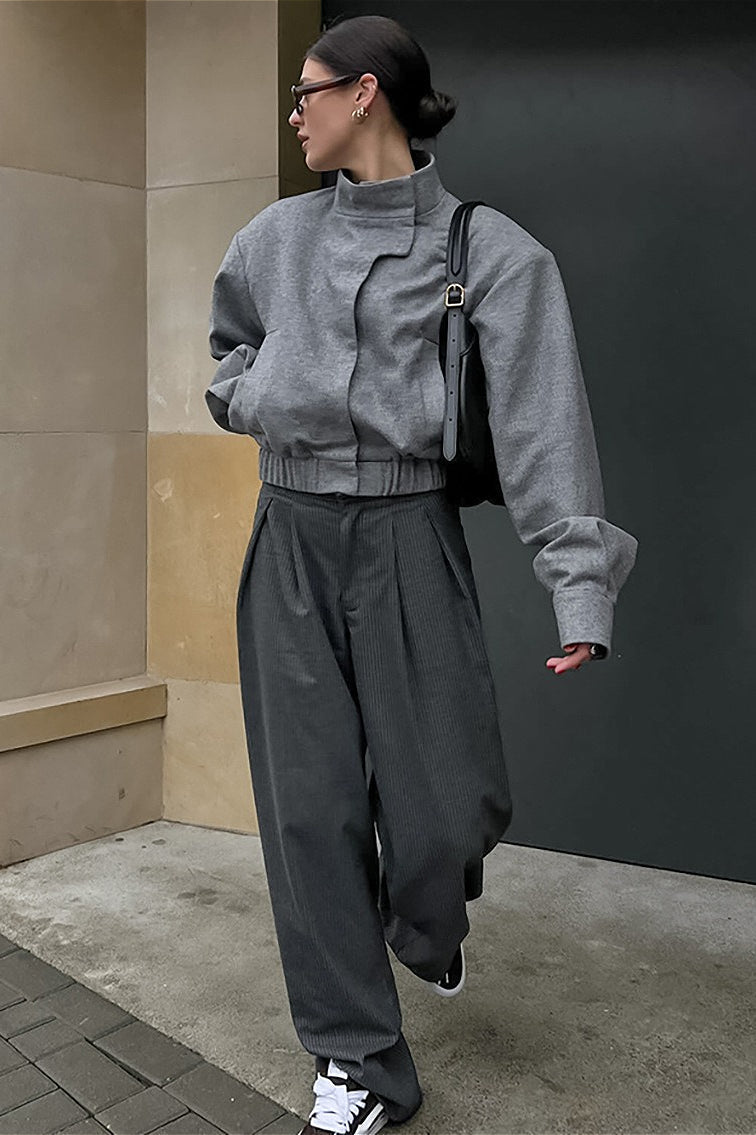 Stylish Short Wool Blend Coat for Chic Winter Elegance