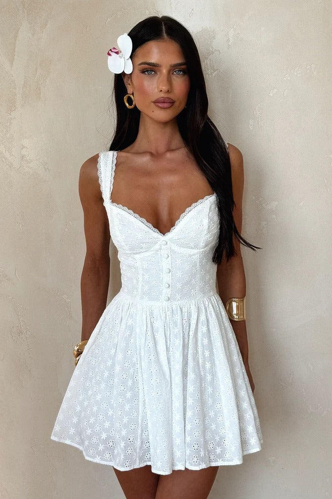 Broderie Sweetheart Fit & Flare Mini Dress 15