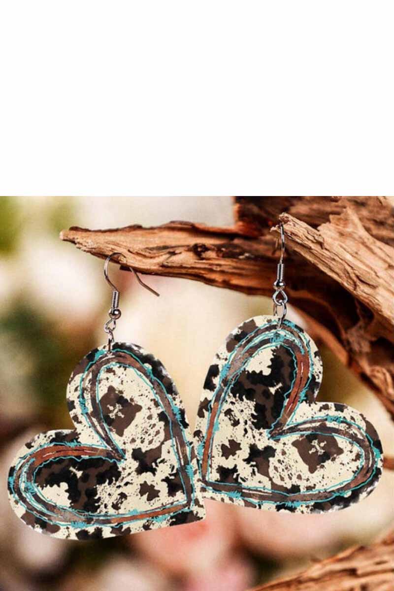 Valentine's day love leather Earrings - Fashionpara