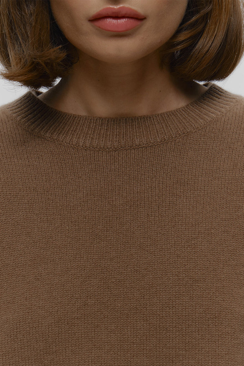 Loose Fit Crew Neck Knit Sweater 5