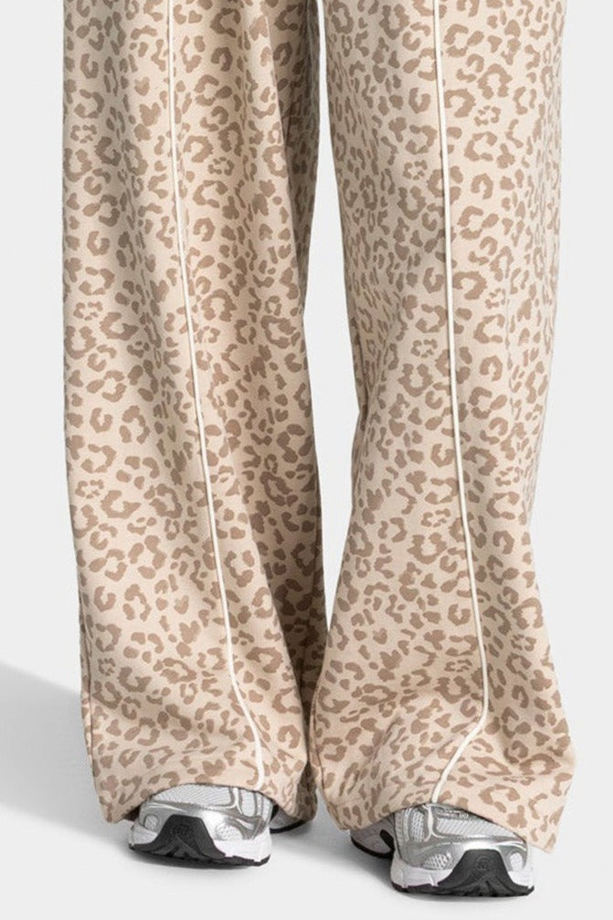Leopard Hooded Casual Two Piece Set