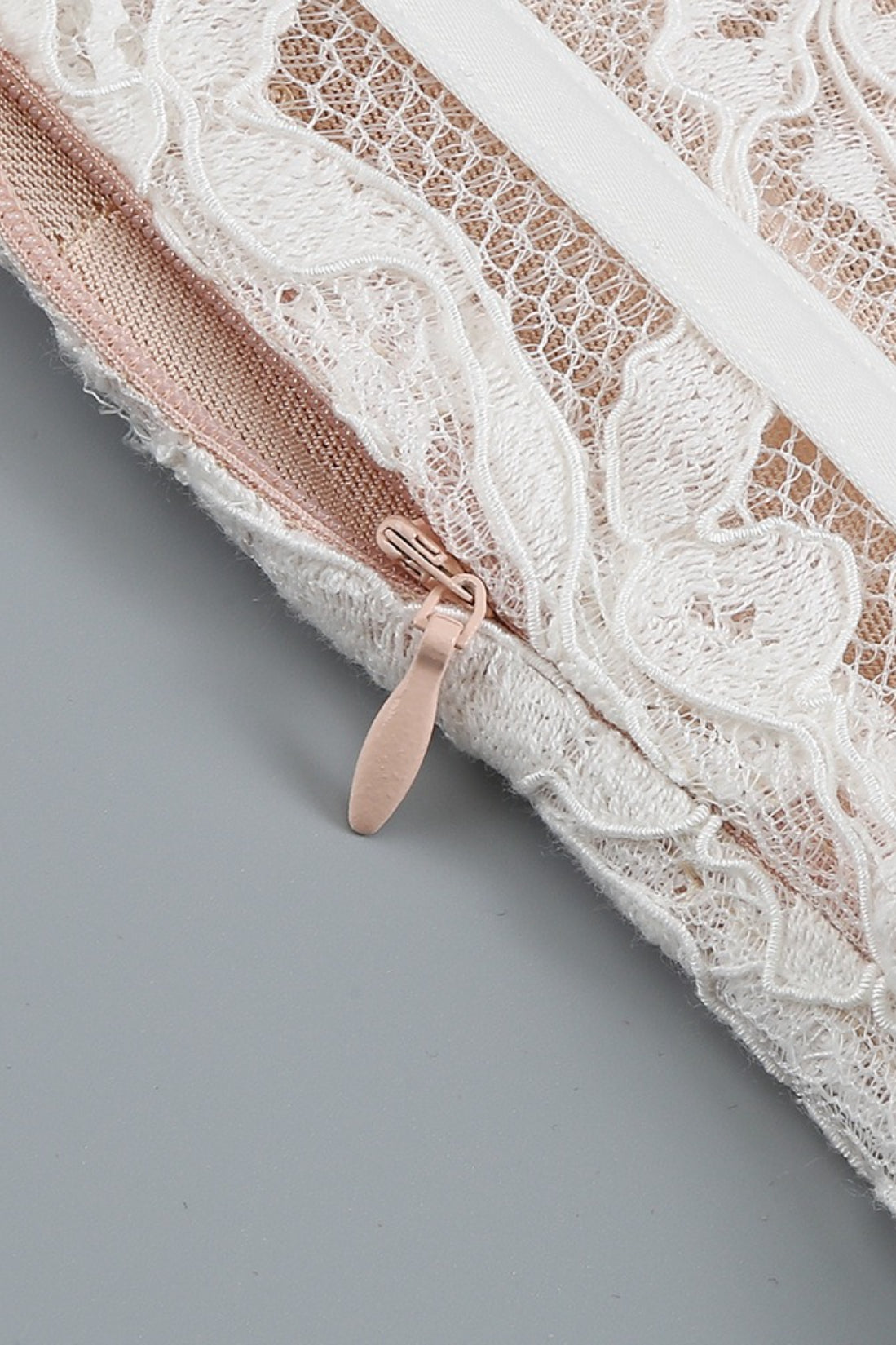 Sheer Lace Strapless Corset Bustier Mini Dress 11