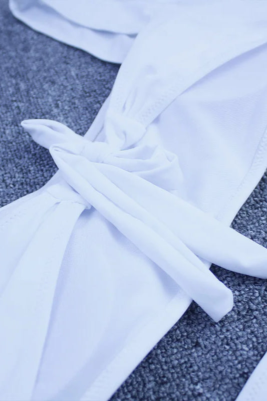 Ruffle Puff Sleeve Bikini Set