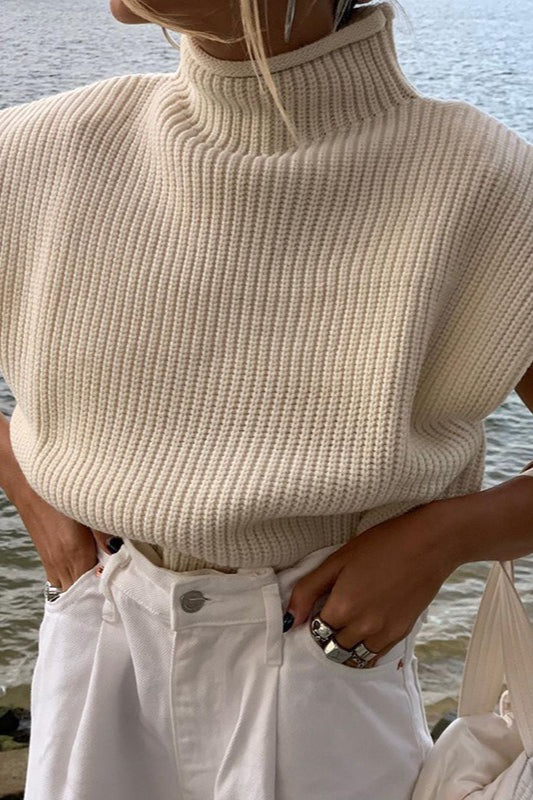 PrincessAce Vintage Short Sleeve Turtleneck Sweater