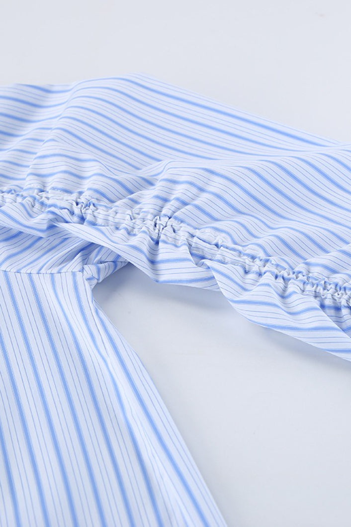 Asymmetric Smocked Ruffle Blouse