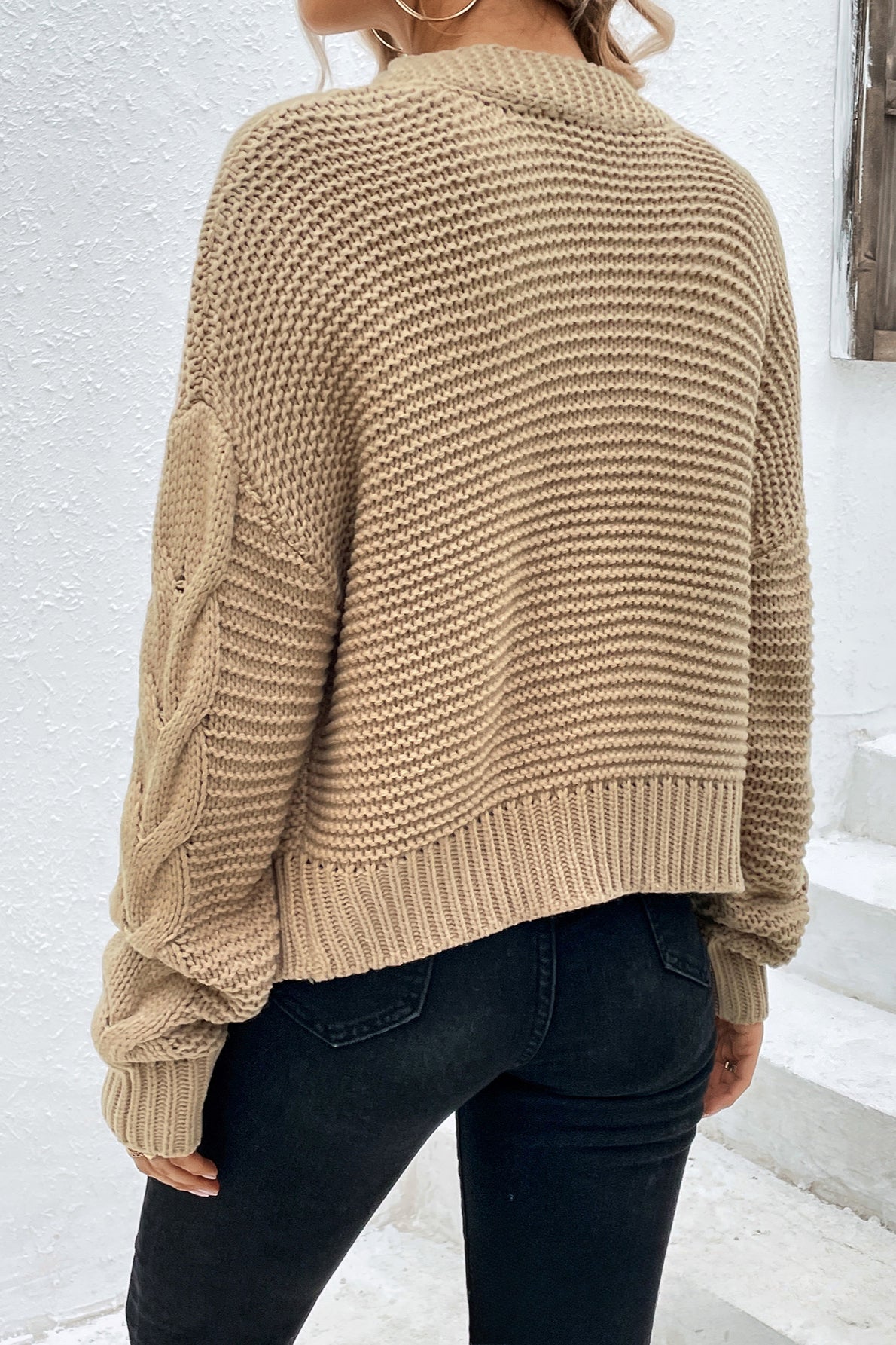 Ribbed Knit Long Sleeve Cardigan for Stylish Comfort