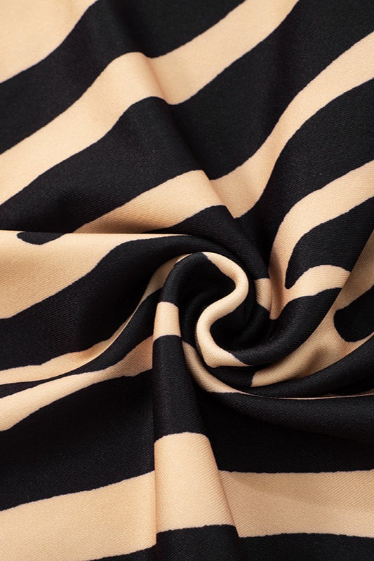 Zebra Print Strapless Bodycon Mini Dress