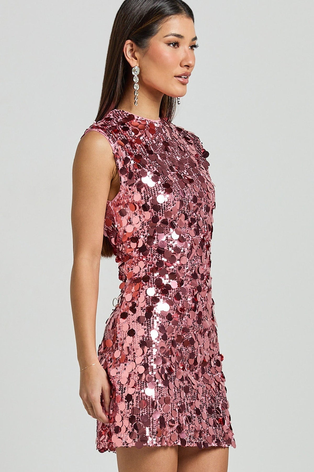 Sequin Sleeveless Bodycon Mini Dress - View 5