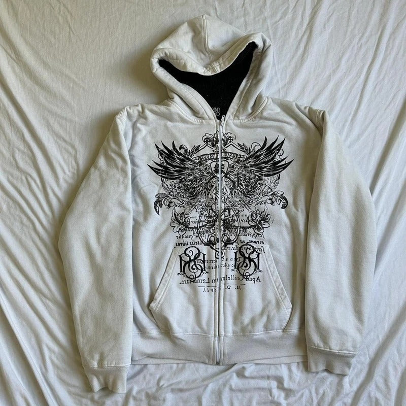 Vintage Graphic Goth Hoodie