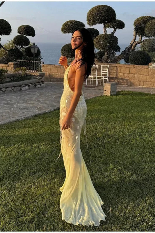 Sexy Sequins Backless Maxi Dress - View 5