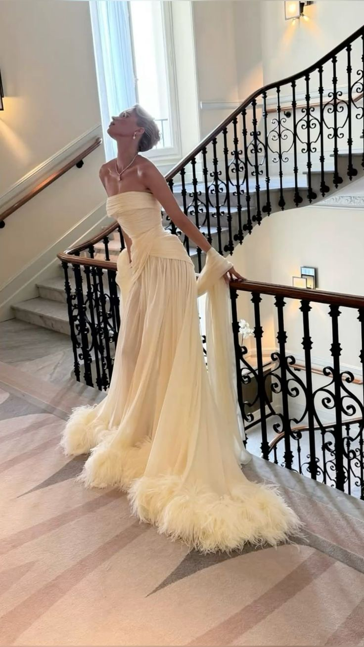 Strapless Ivory Classy Wedding Dress Mermaid Simple Dress For Bride