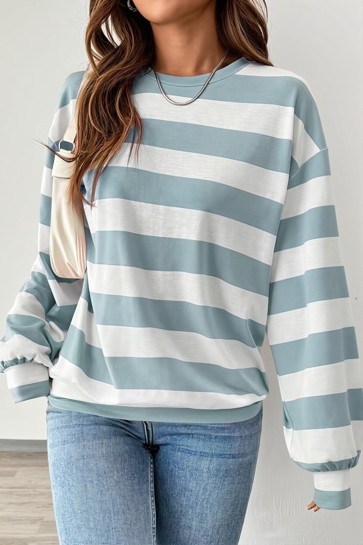 Wide Stripe Relaxed Long Sleeve Tee