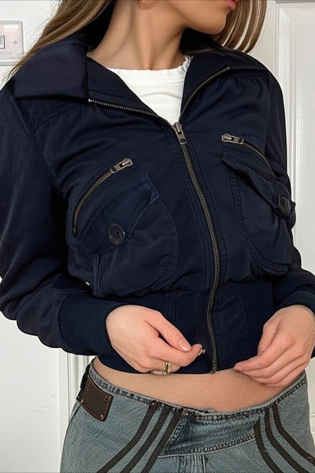 Structured Belted Cargo Jacket