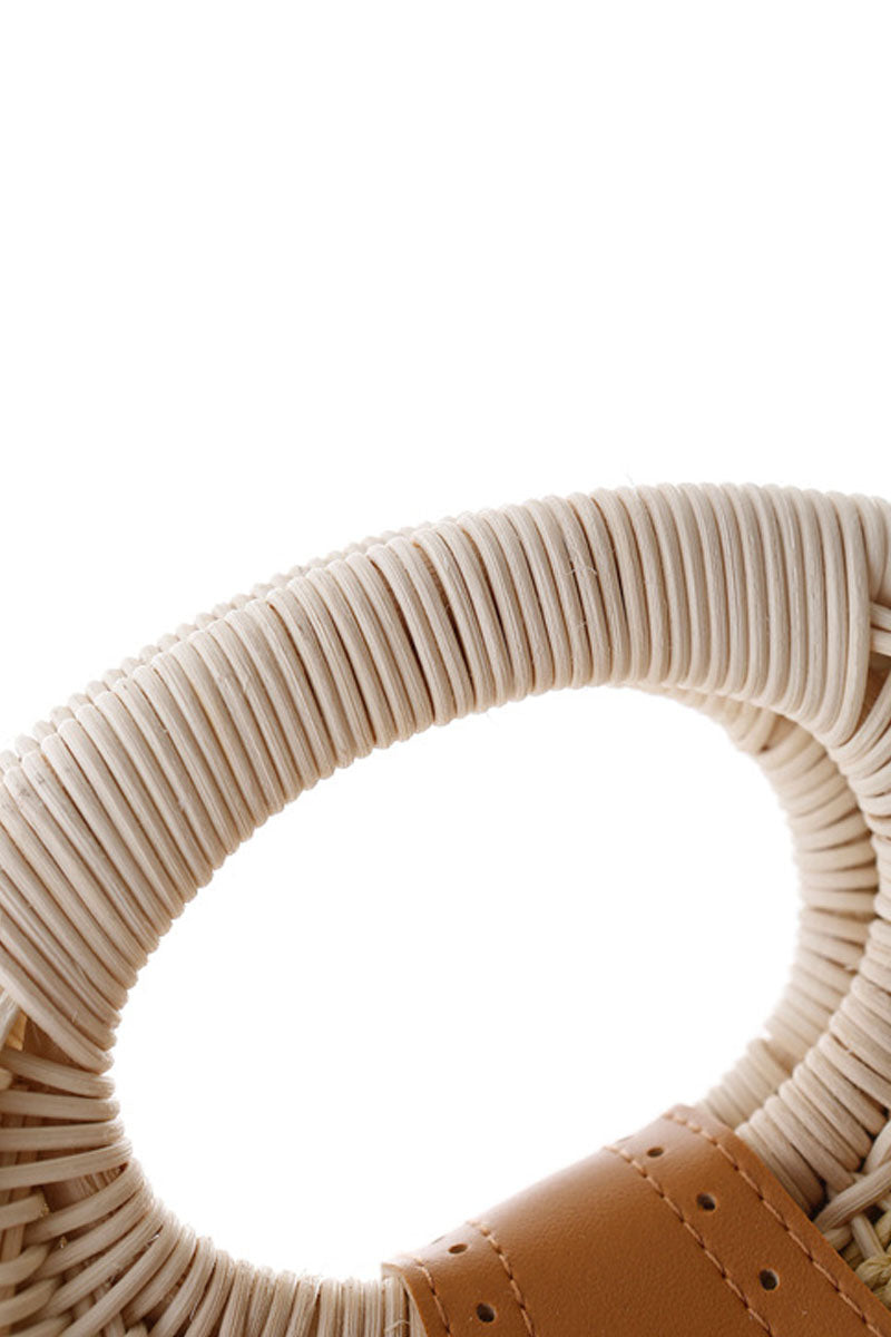 Cute Shell Shape Woven Straw Beach Handbag - Fashionpara