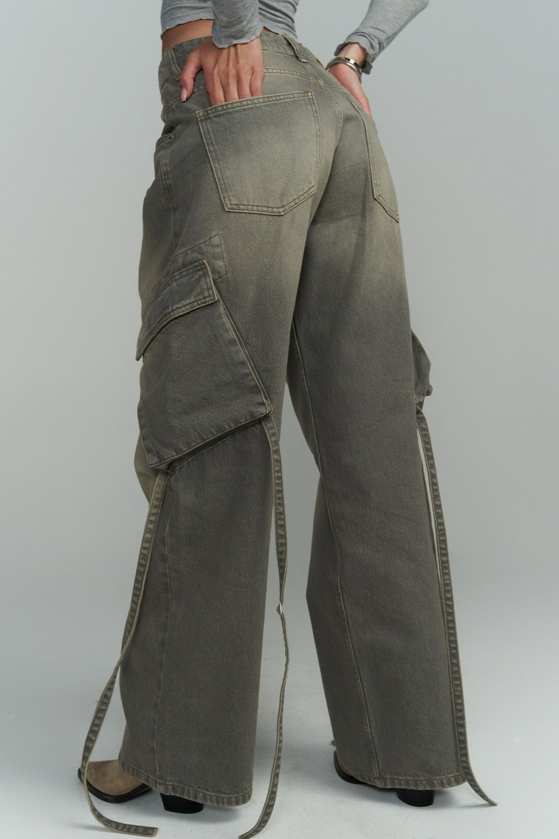 Vintage Patch Pocket Wide Leg Jean