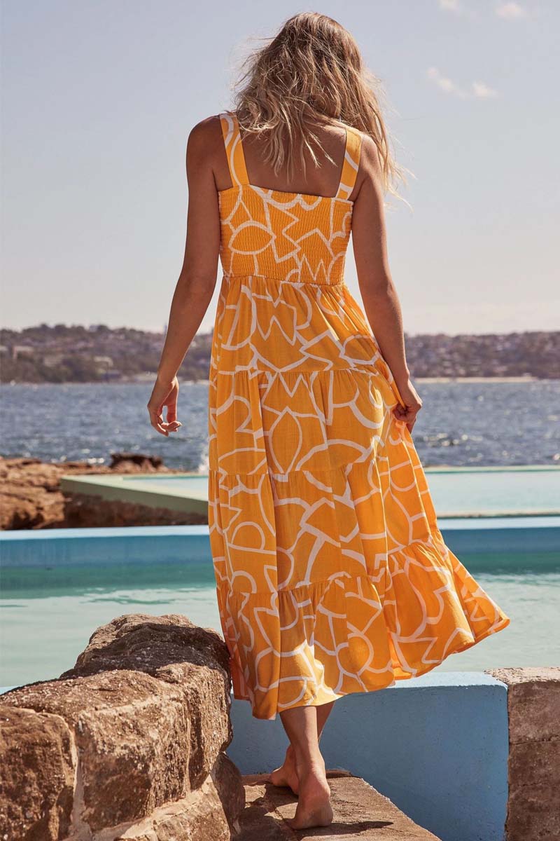 Women’s Print Casual Sleeveless Beach Dress Fashionpara