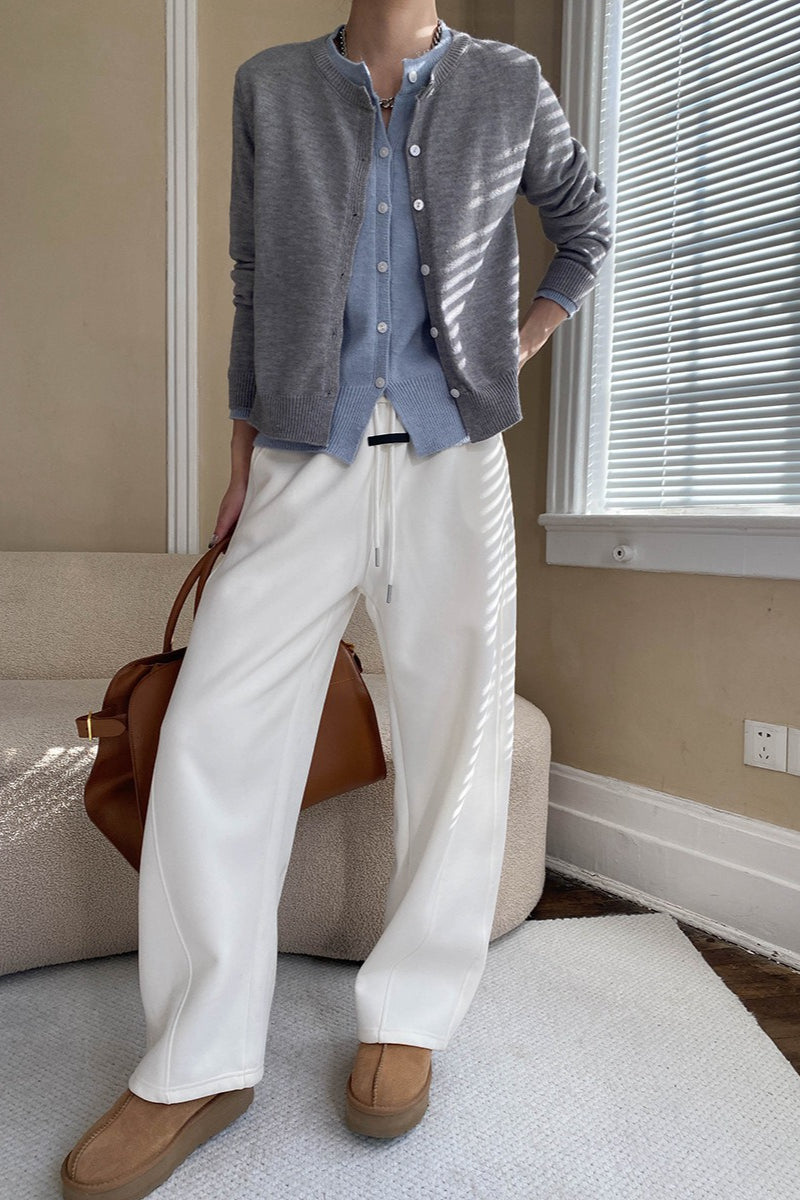 Contrast Panel Layering Cardigan