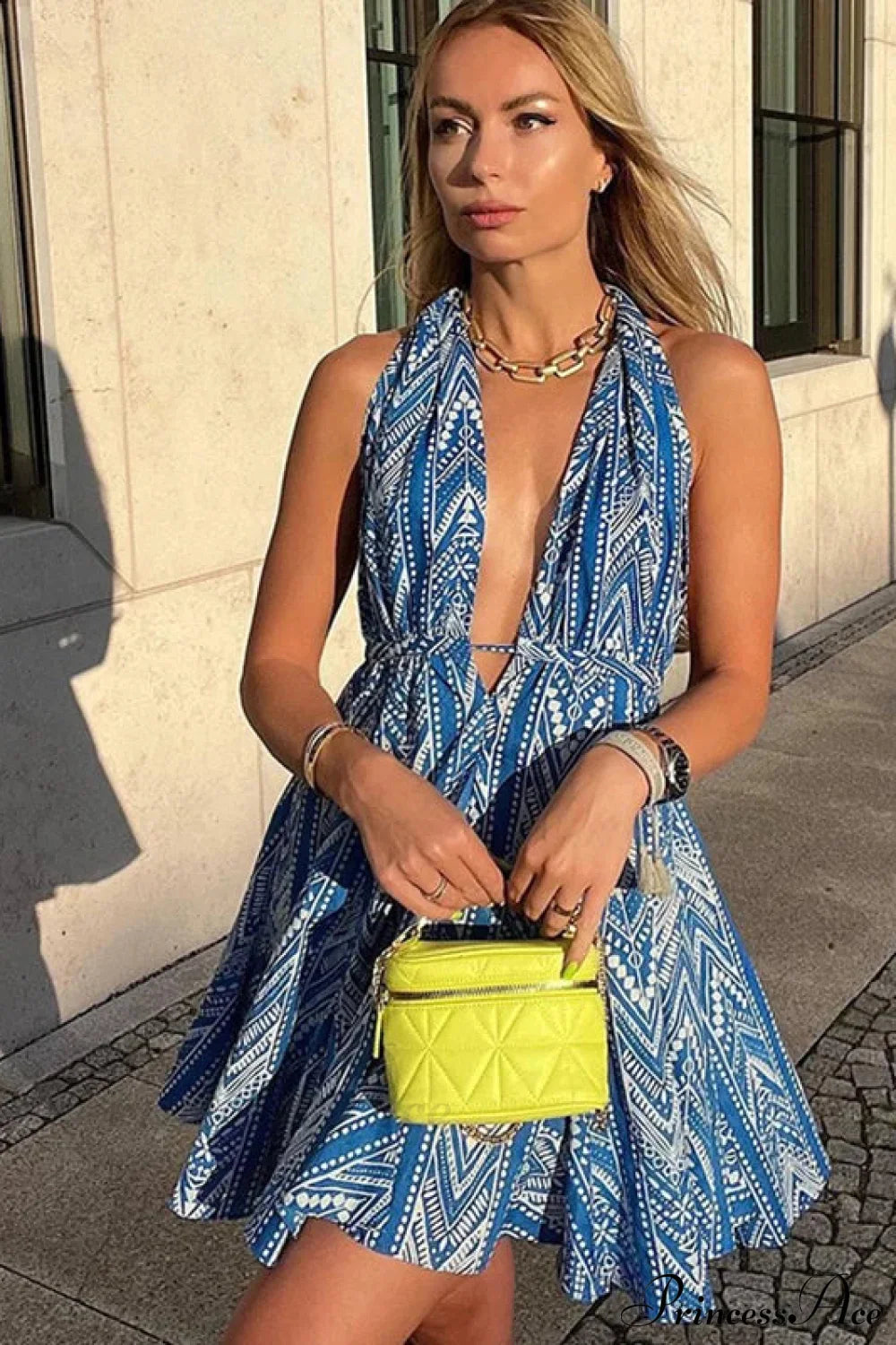 Bandage Sexy Off-Shoulder Boho Mini Dress