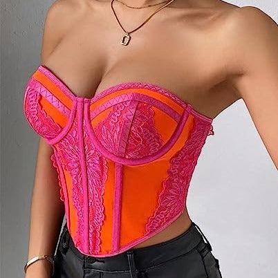 KittenAlarm - Barbie Strapless Lace Up Corset top