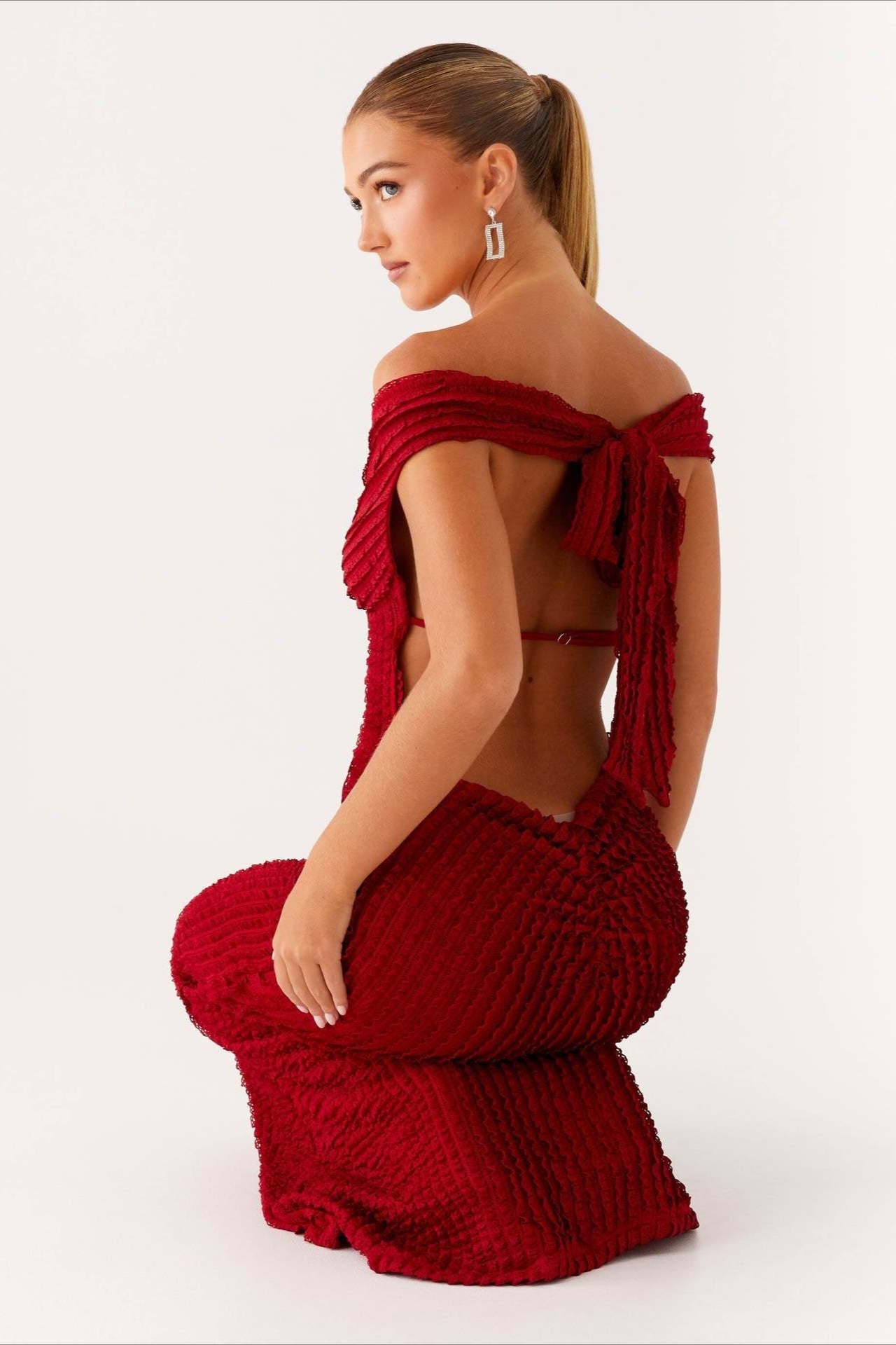 Sexy Strappy Backless Solid Bodycon Evening Maxi Sweater Dress - Fashionpara