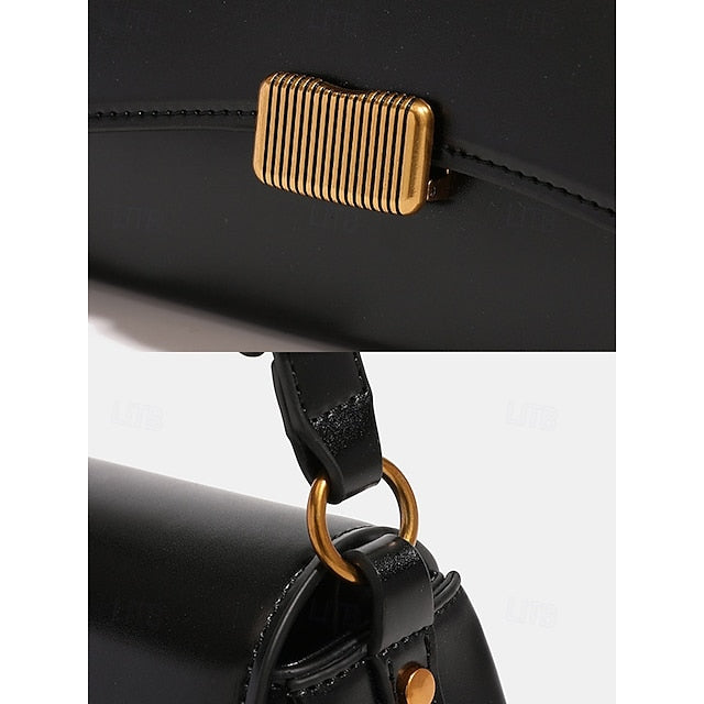 Daily Shopping Office Leather Tote Baguette Bag PU