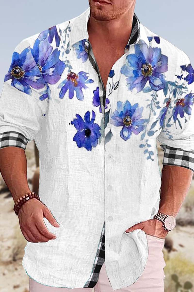 Men's Cotton&Linen Long-Sleeved Fashion Casual Shirt - Fashionpara