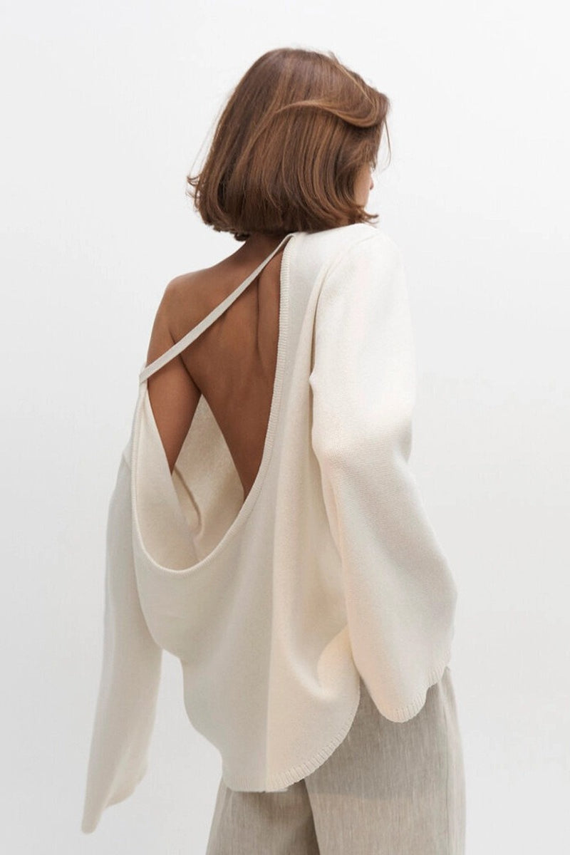 Loose Fit Backless Sweater