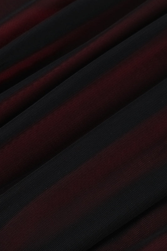 Elegant Sheer Long Sleeve Mini Dress