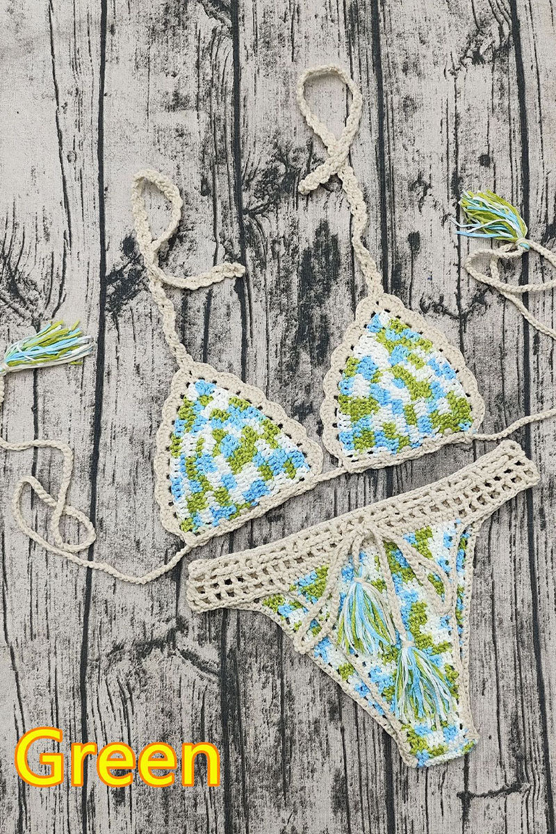 Handmade crochet triangle bag bikini sexy suit - Fashionpara