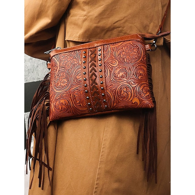 PU Crossbody Leather Bag Shoulder Wristlet Bags