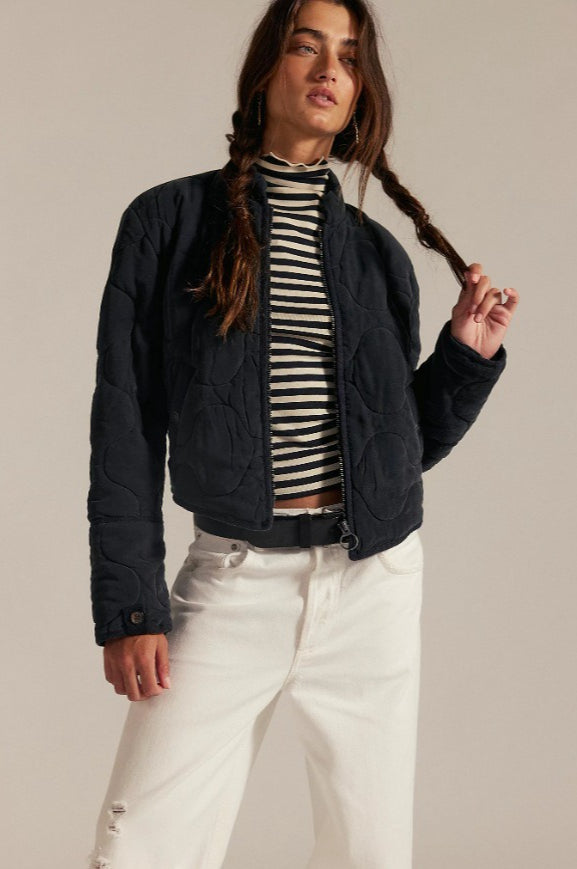 Vintage Urban Casual Quilted Stand-Collar Coat for Style