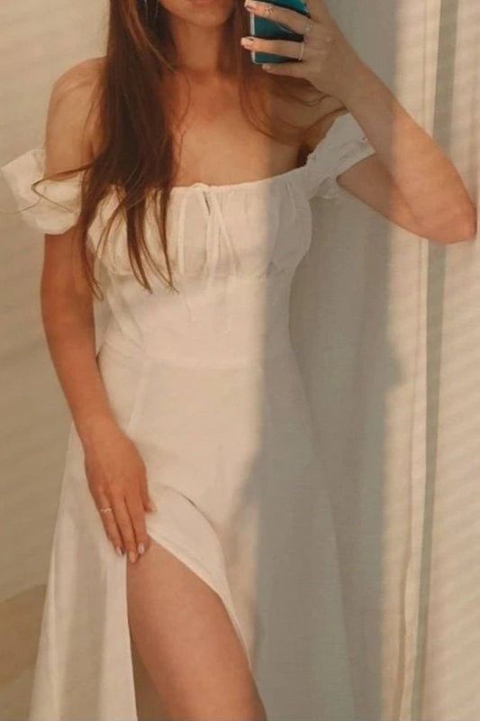 Tie Strap Split Hem Maxi Dress