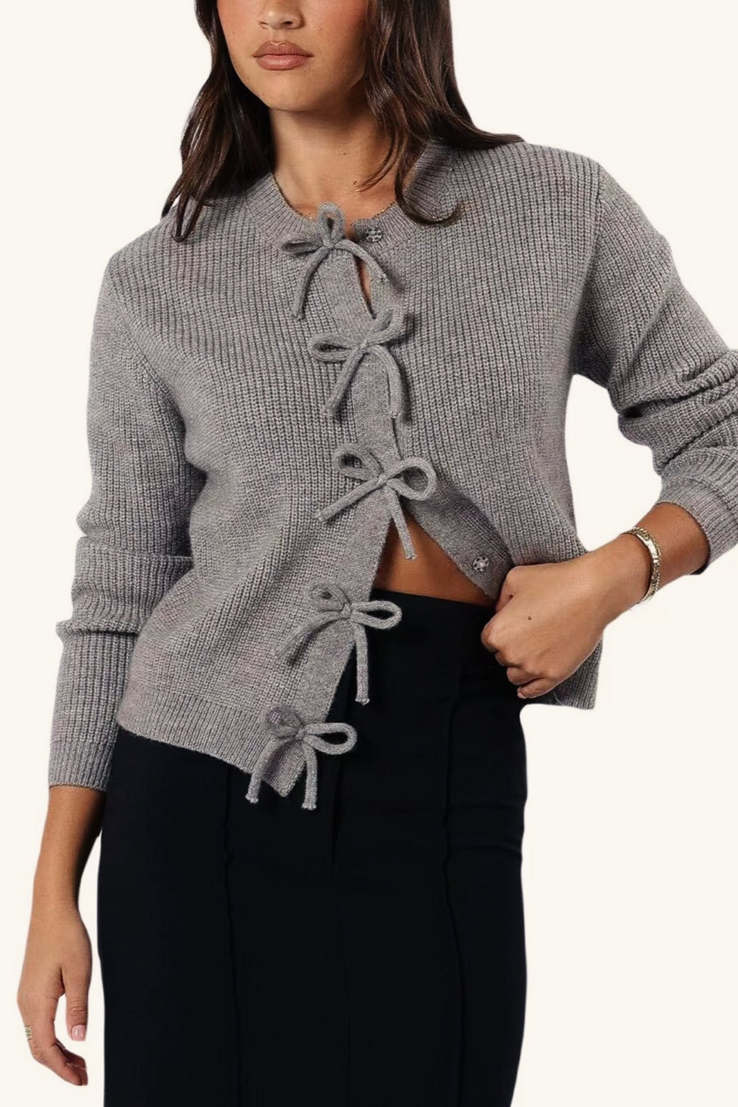 Cozy Knit Long-Sleeve Cardigan for Effortless Style