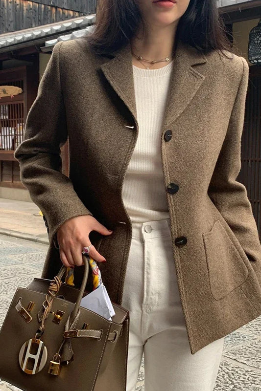 Slim Wool Coat Blazer