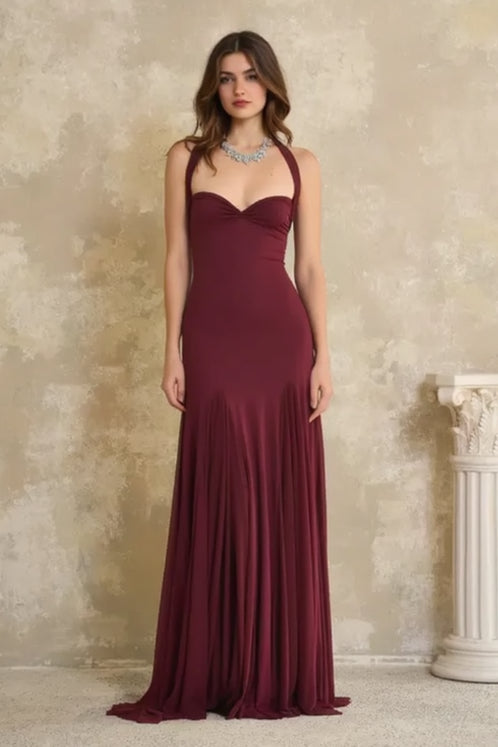 Backless Halter-Neck Dress
