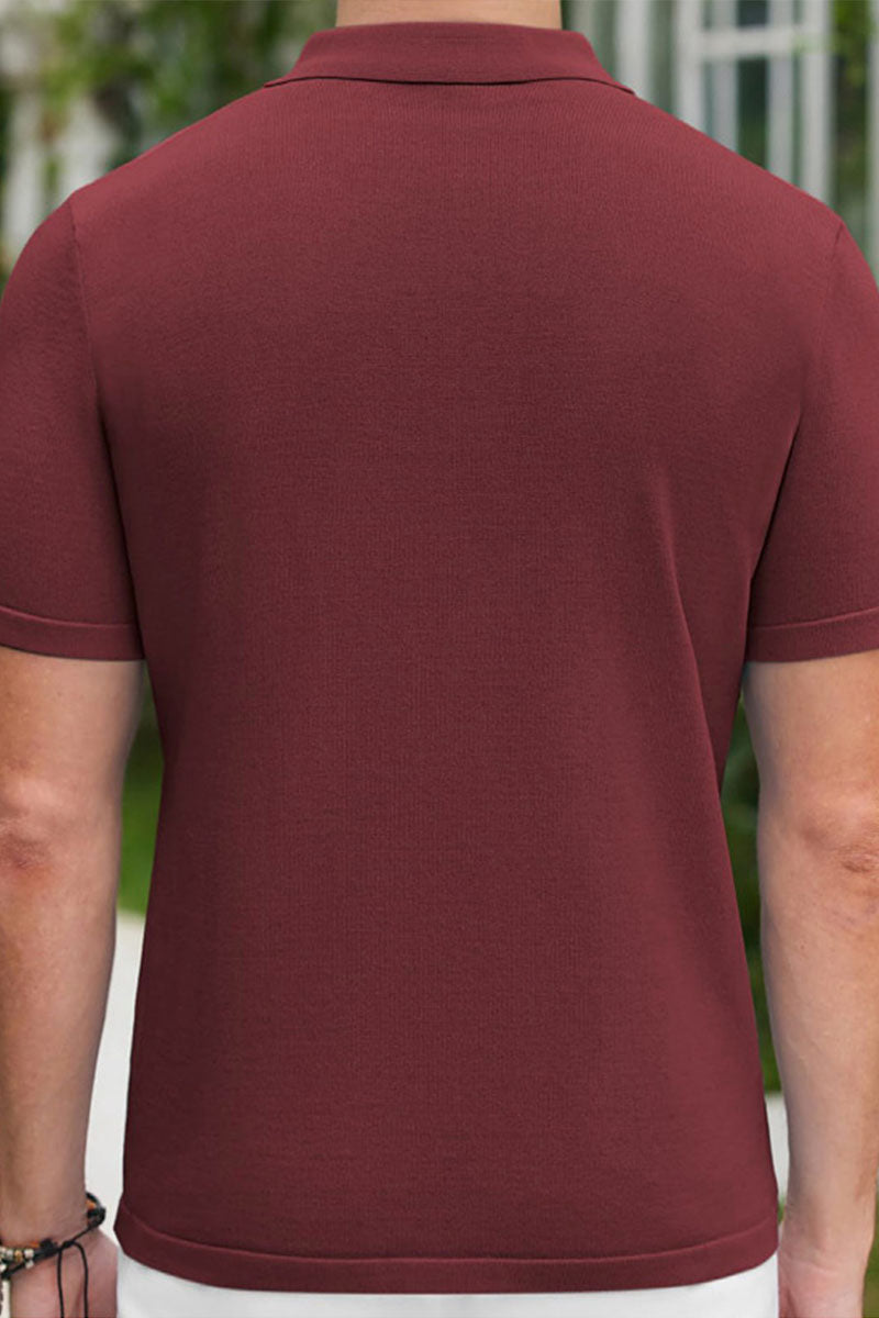 Uniqshe Men's Casual Short Sleeve Hawaiian Polo Cardigan