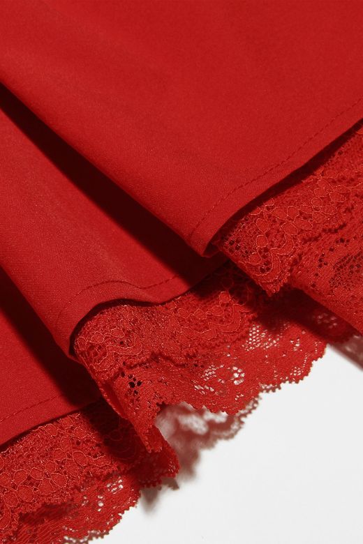 Belle Bodycon Mini Dress - Lipstick Red - Fashionpara