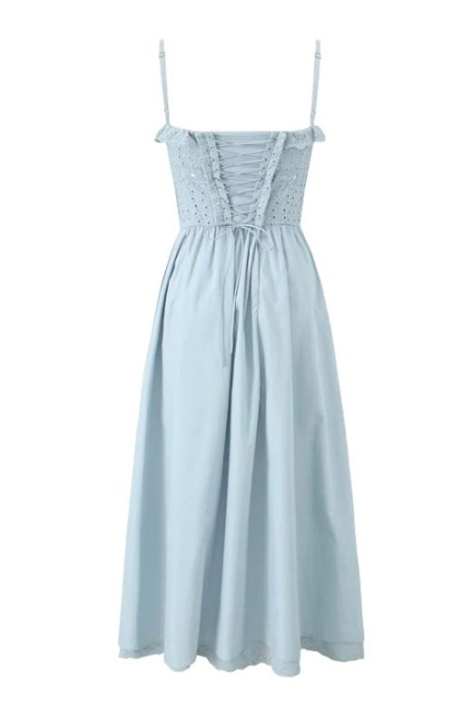 Betty Bodycon Day Midi Dress - Baby Blue - Fashionpara