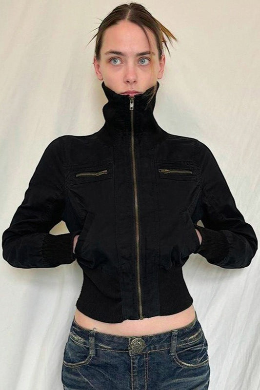 Short Sleeve Splice Casual Jacket