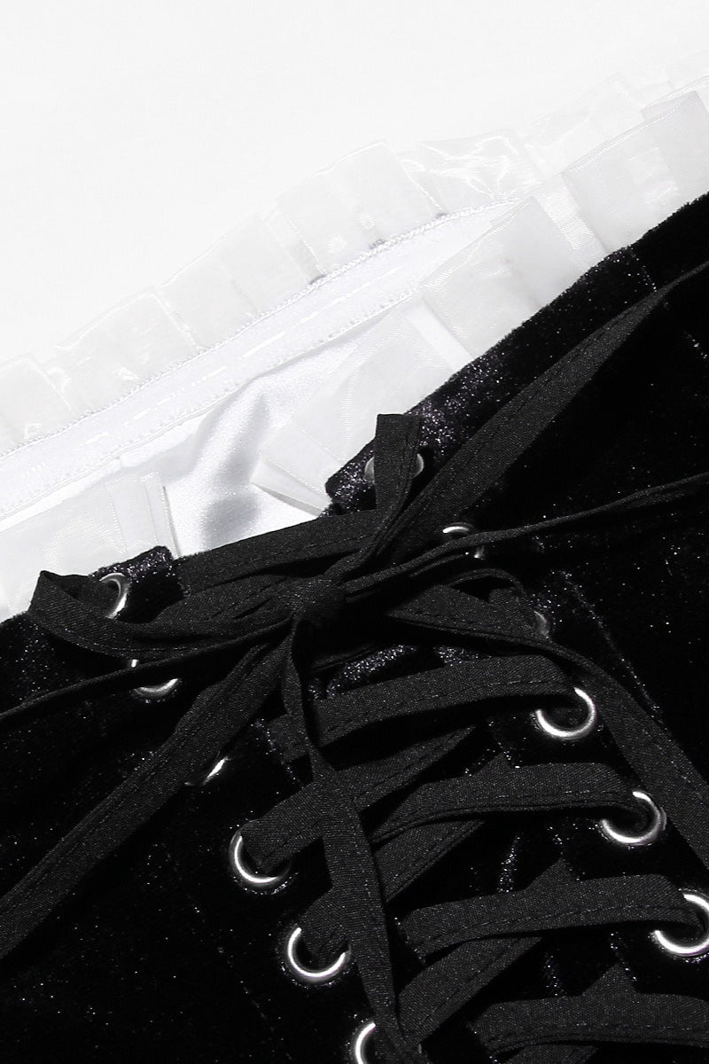 Velvet Bustier A-line Cocktail Dress