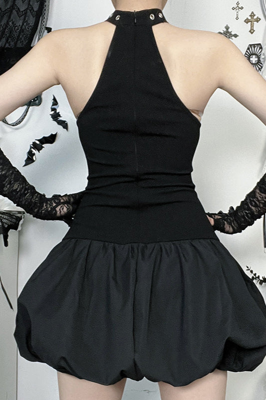 Black Bubble Gothic Dress
