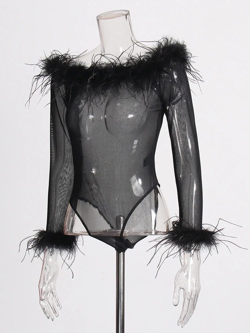 Feather Bodysuit - Fashionpara